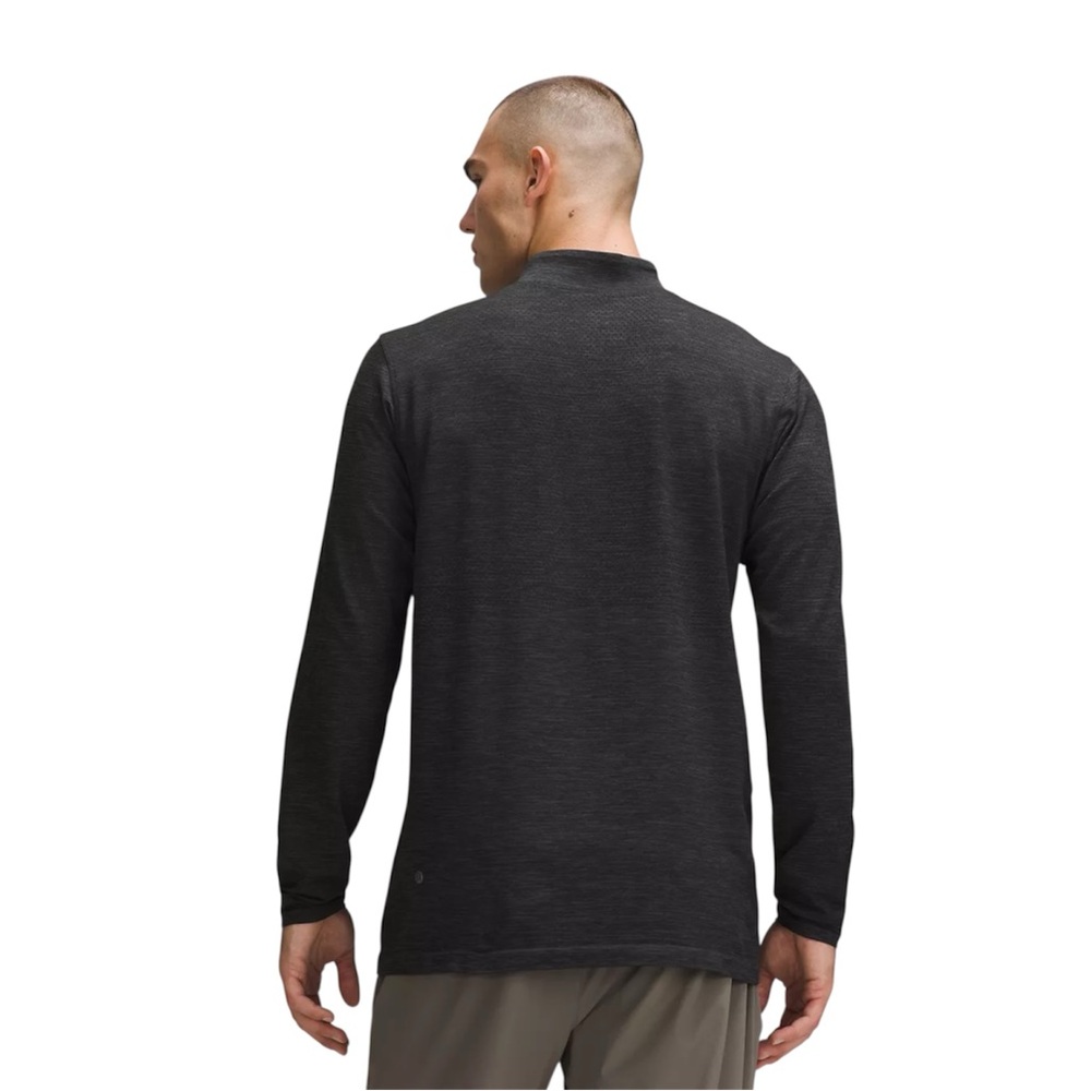 Lululemon Mens Metal Vent Tech Midweight Half Zip Graphite Grey/Black Shirt - Picture 2 of 8